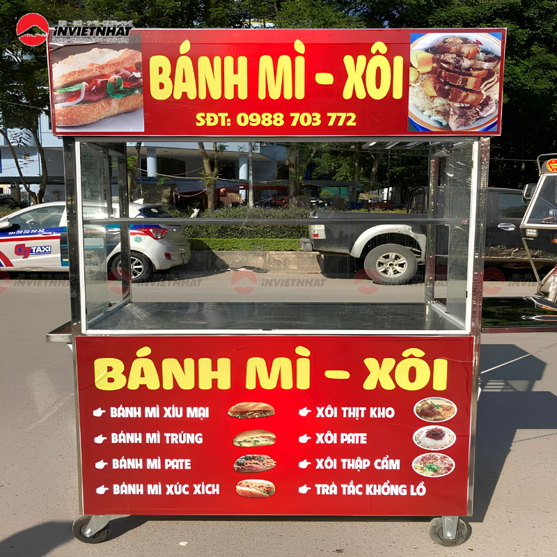 Decal xe bán bánh mì 