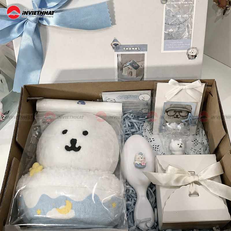 Mẫu hộp đựng gấu bông bằng giấy