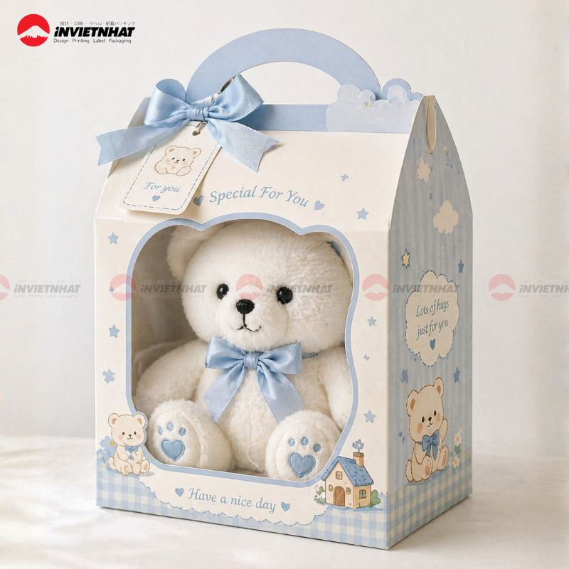 Hộp giấy có quai xách đẹp