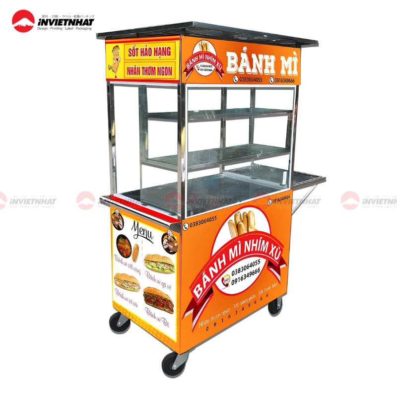 Mẫu dán decal xe bánh mì truyền thống