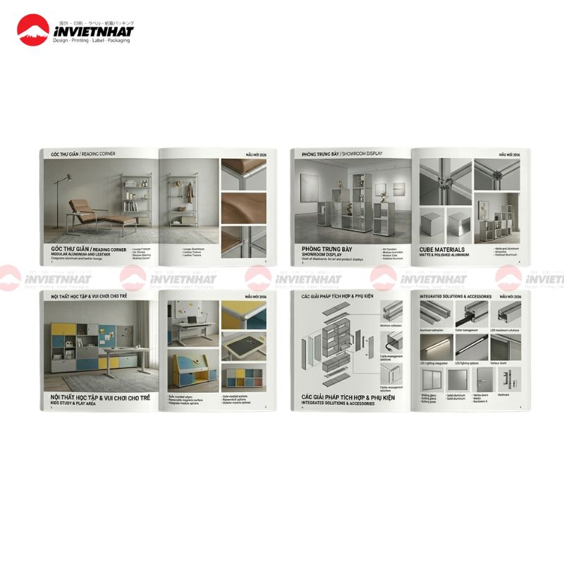 Mẫu catalogue tủ kệ nhôm xu hướng