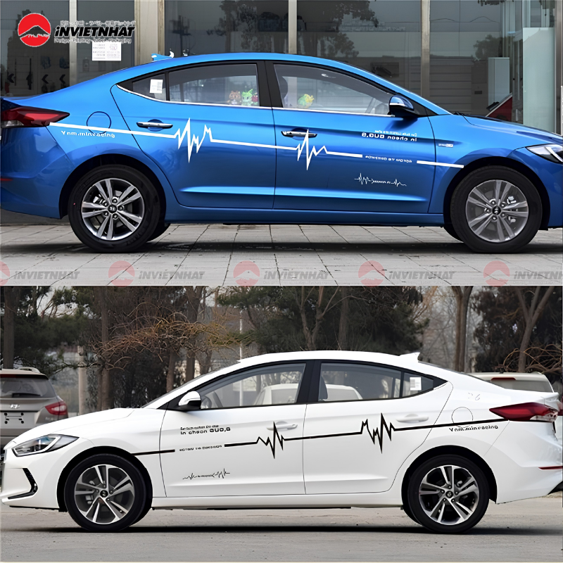 Mẫu decal ô tô họa tiết đẹp