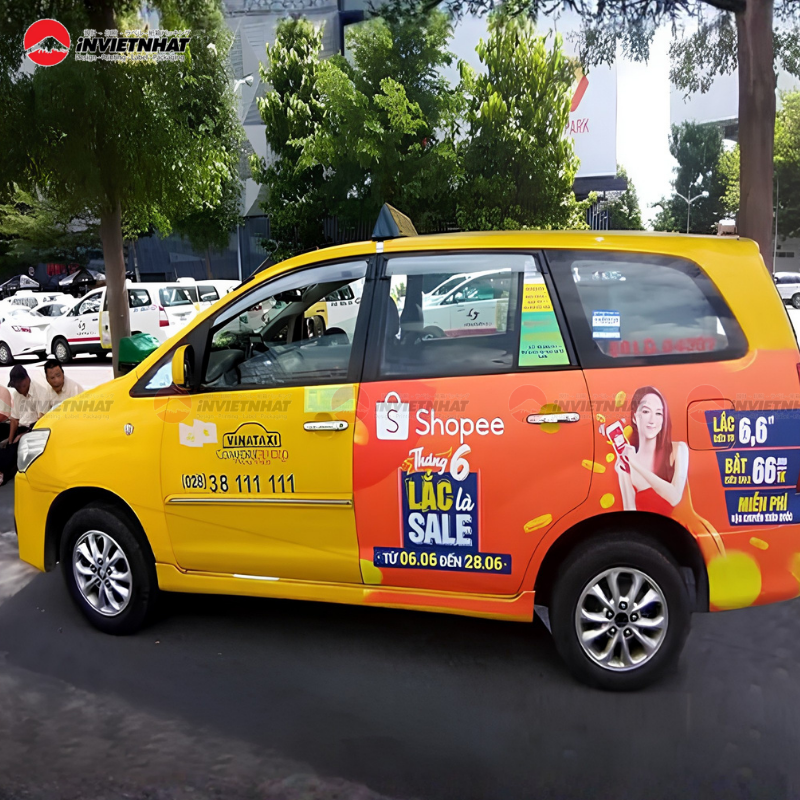 Decal dán ô tô quảng cáo