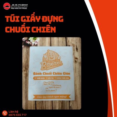 Túi giấy đựng chuối chiên