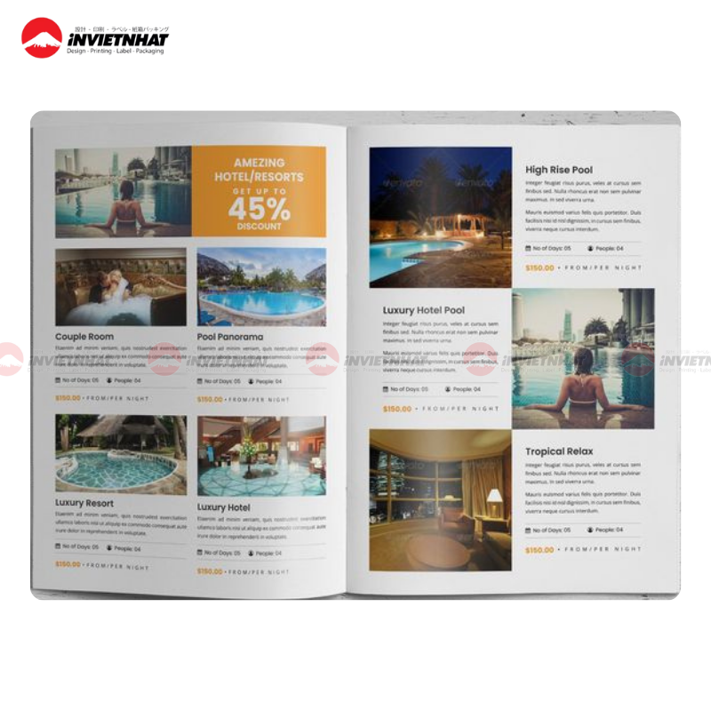 mẫu catalogue resort nghỉ dưỡng cao cấp có hồ bơi