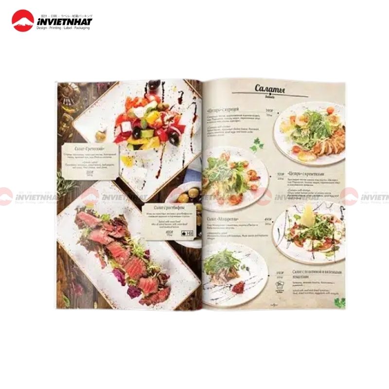 Mẫu catalogue đồ ăn ấn tượng