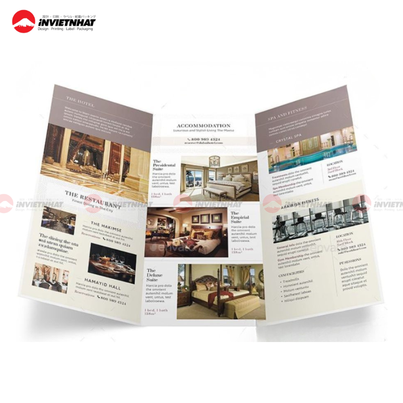 mẫu catalogue khách sạn cổ điển cung cấp thông tin chi tiết