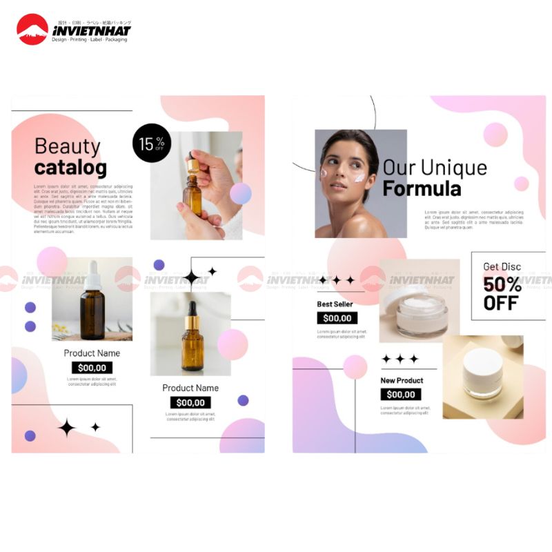 Mẫu catalogue mỹ phẩm chi tiết