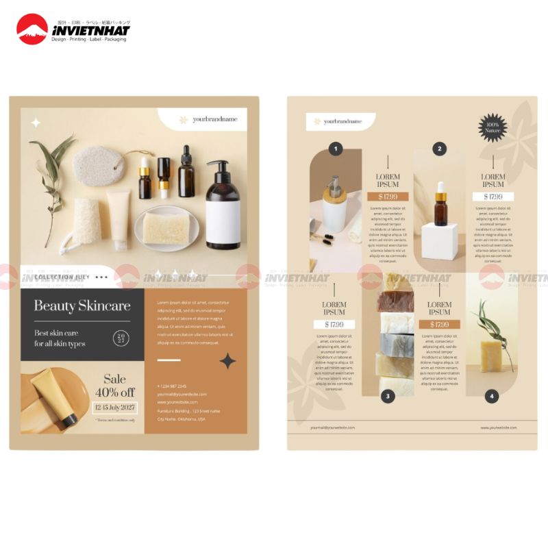 Mẫu catalogue mỹ phẩm đơn giản