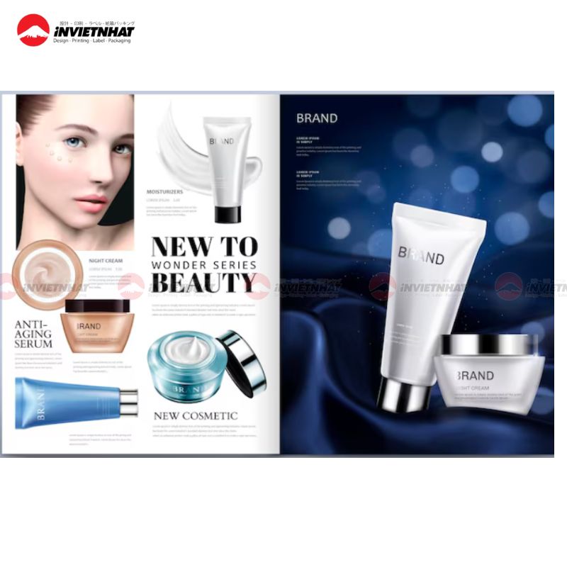 Mẫu catalogue mỹ phẩm tone trắng sang trọng