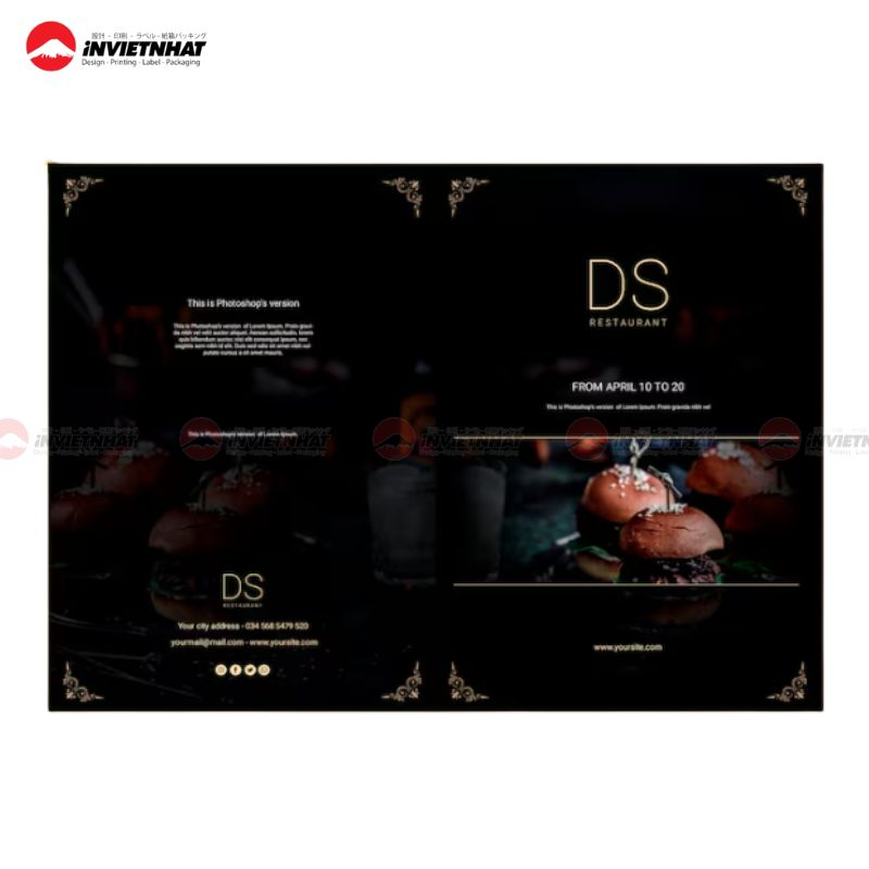 Mẫu catalogue nhà hàng DS luxury