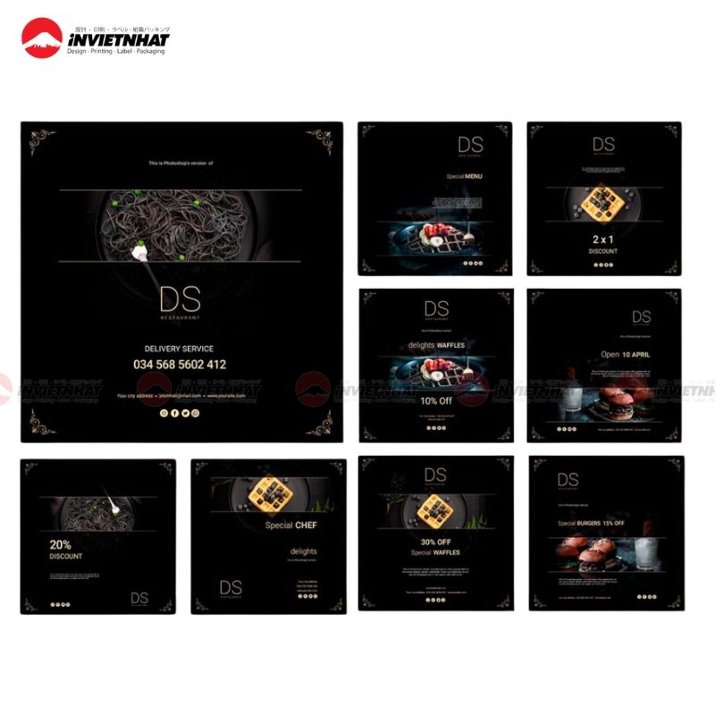 Mẫu catalogue nhà hàng DS luxury