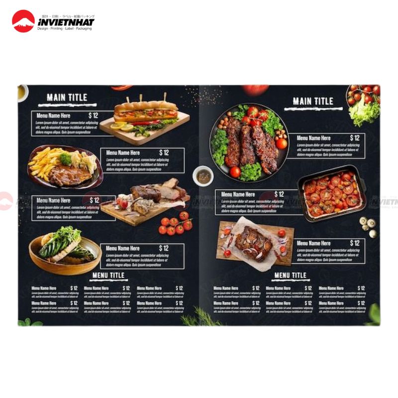 Mẫu catalogue nhà hàng bánh mì