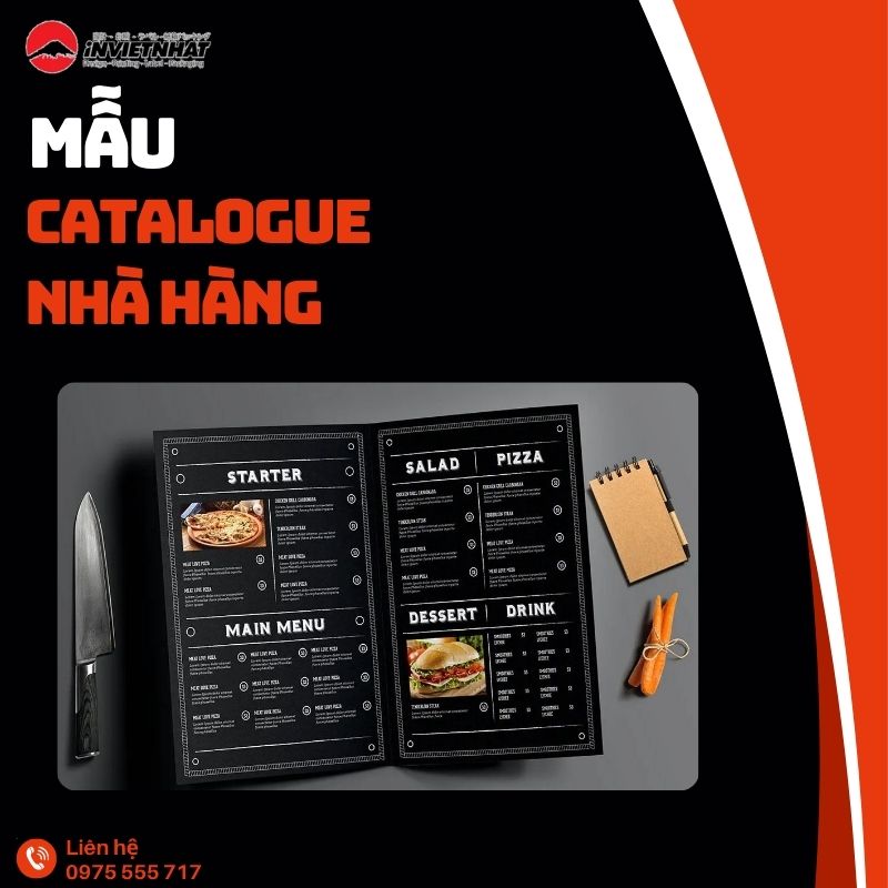 Mẫu catalogue nhà hàng cao cấp
