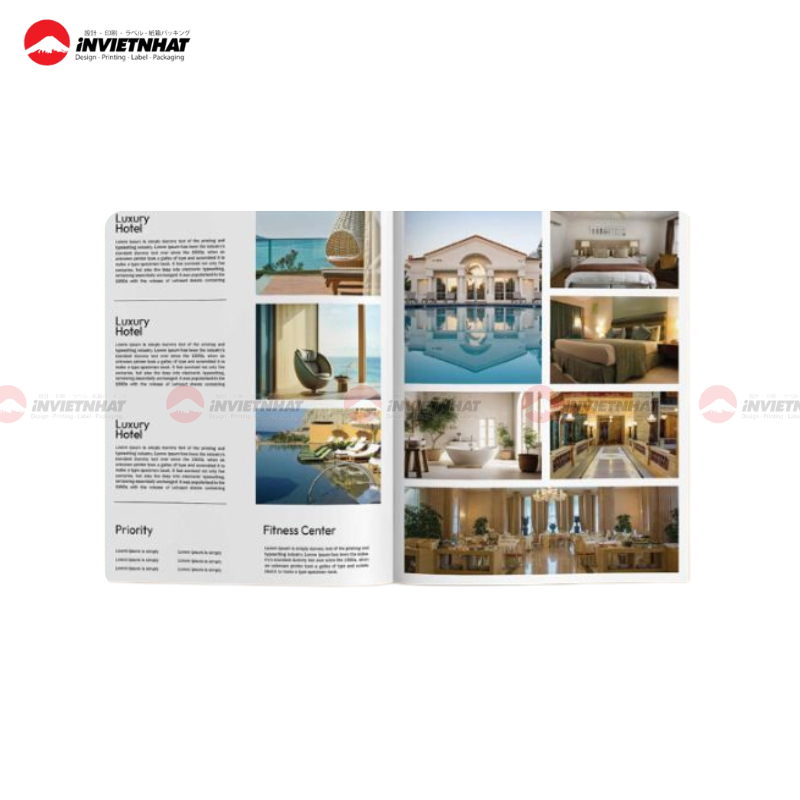 mẫu catalogue khách sạn cổ điển cung cấp thông tin các cơ sở dịch vụ