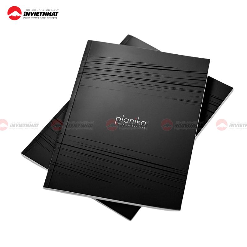 in catalogue bìa cứng đen nhám