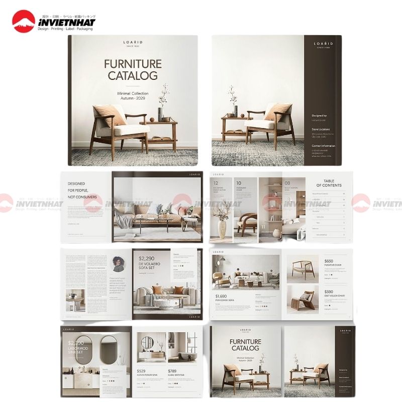 In catalogue bìa cứng chuyên nghiệp, CAO CẤP TPHCM 5 in catalogue bìa cứng nội thất phòng khách