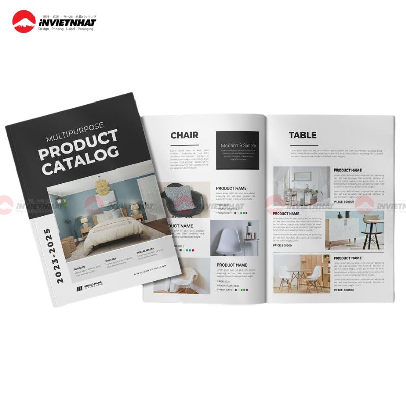 in catalogue bìa cứng nội thất phòng ngủ