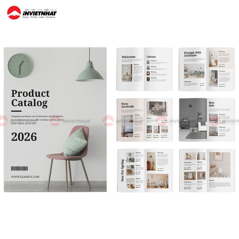 in catalogue bìa cứng nội thất ghế ngồi
