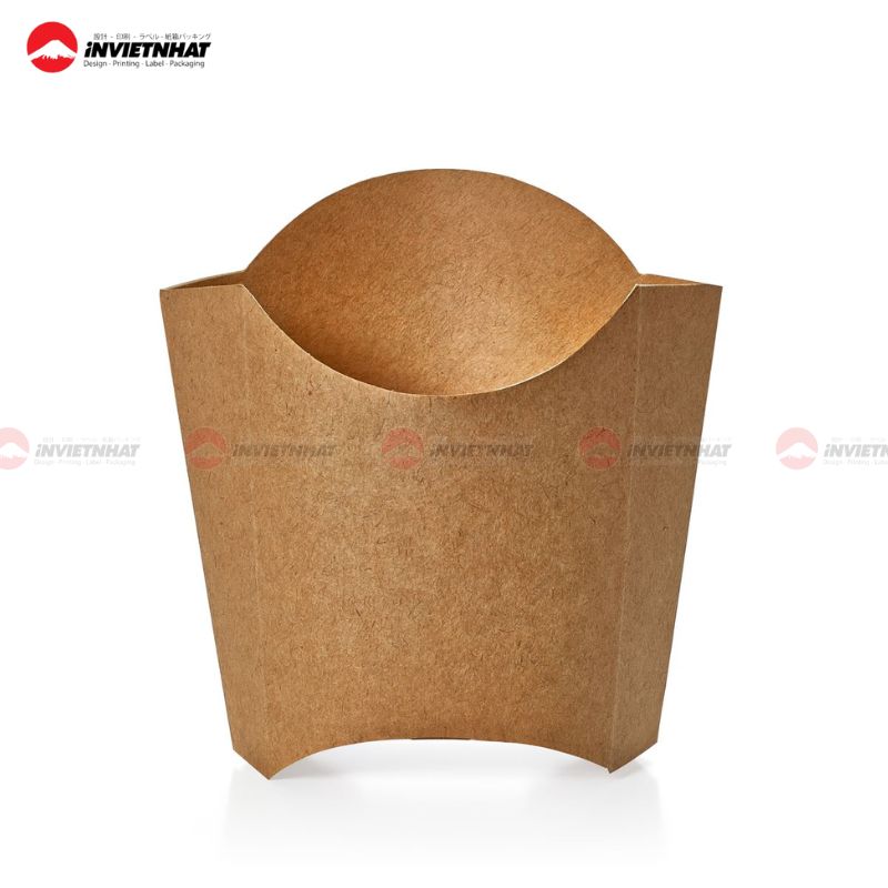 Túi giấy đựng chuối chiên giáy kraft nâu