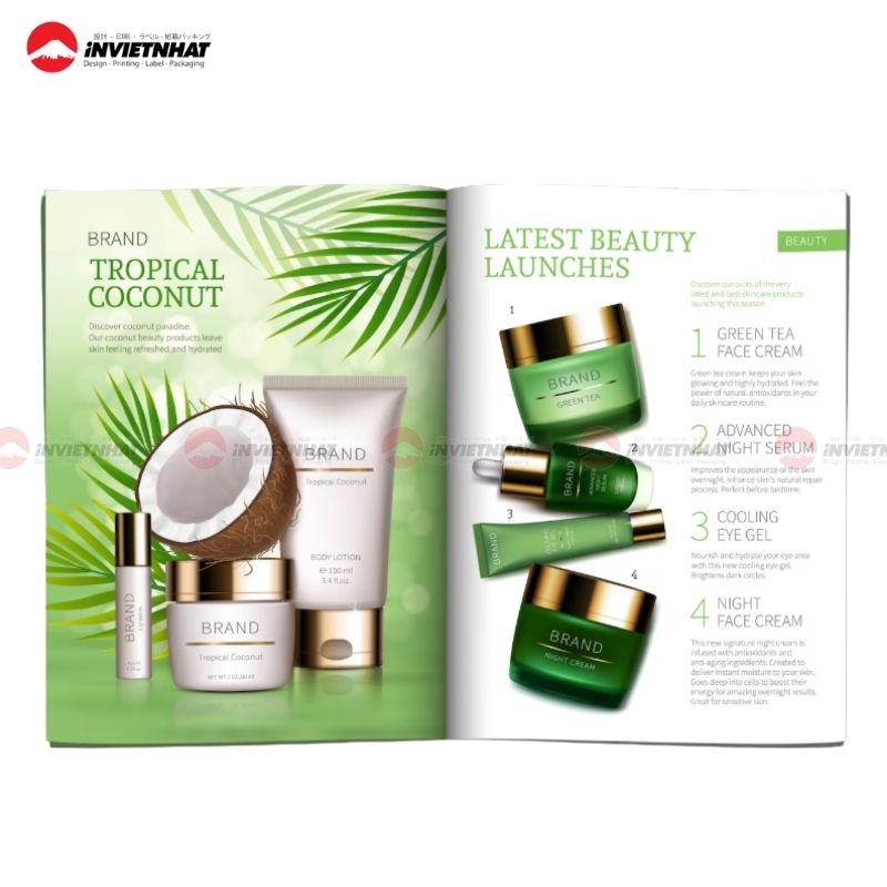 mẫu catalogue mỹ phẩm organic