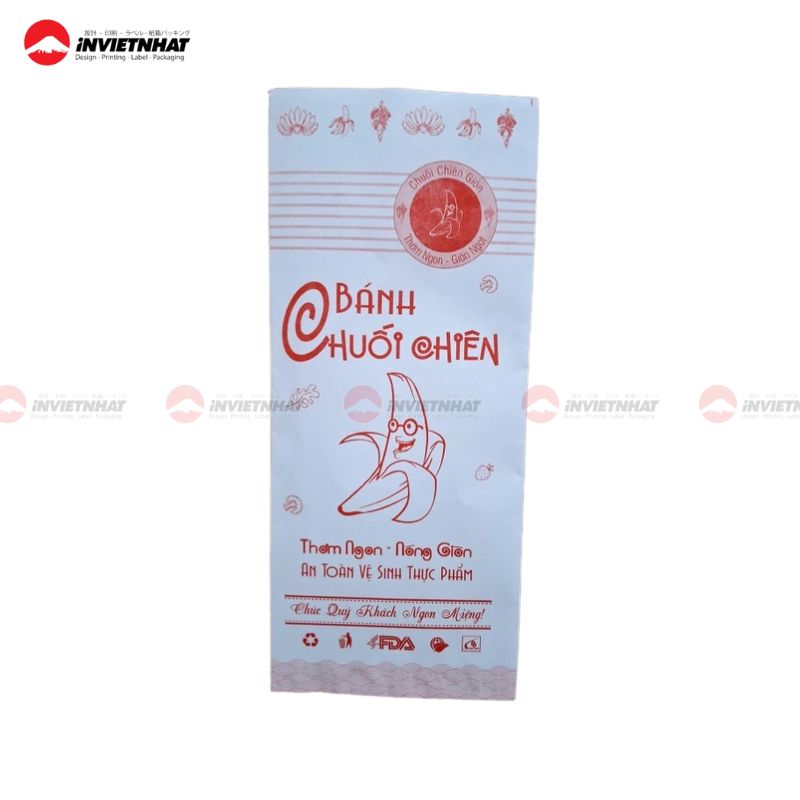túi giấy đựng chuối chiên