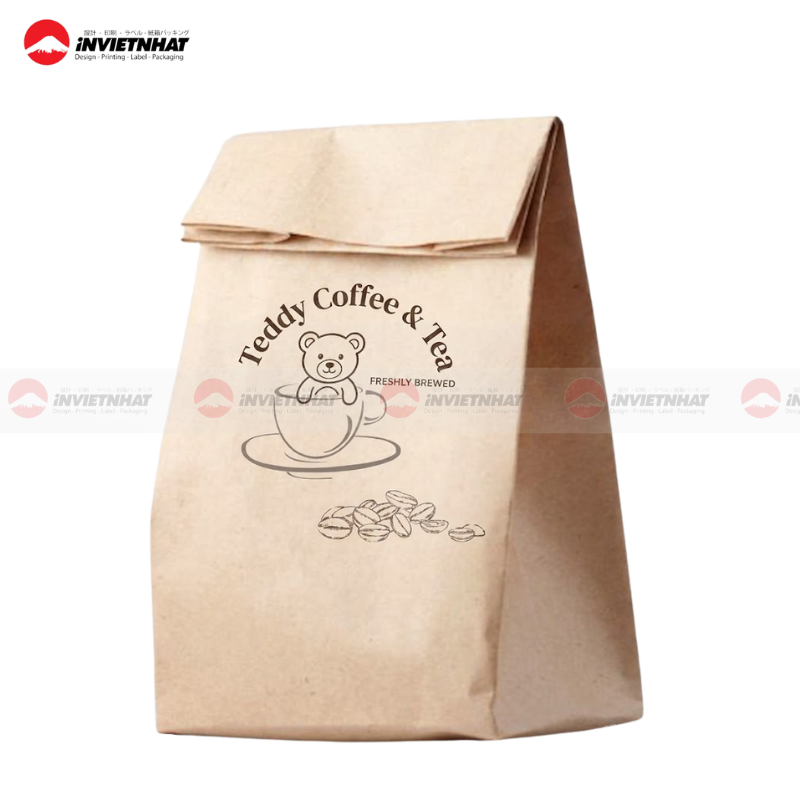 Túi giấy nắp gập đựng coffee & tea