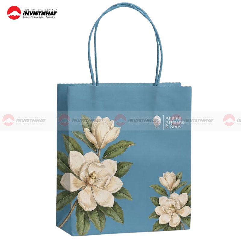 Túi giấy mỹ thuật màu xanh