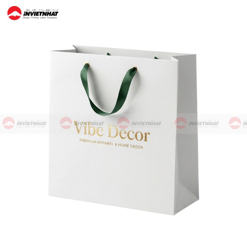 Túi giấy ruy băng vibe decor