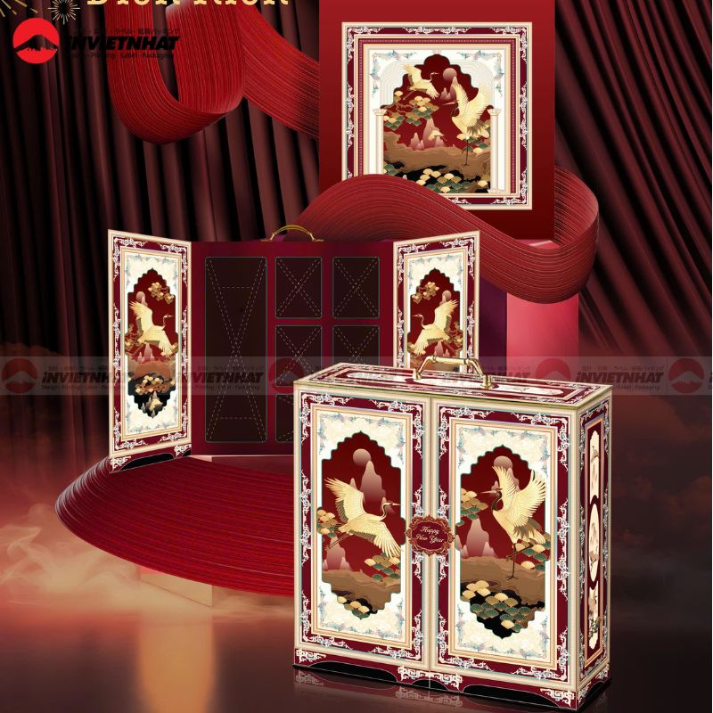 Hộp dạng vali để biếu quà HỘP TẾT CAO CẤP - TÙNG HẠC DIÊN NIÊN
