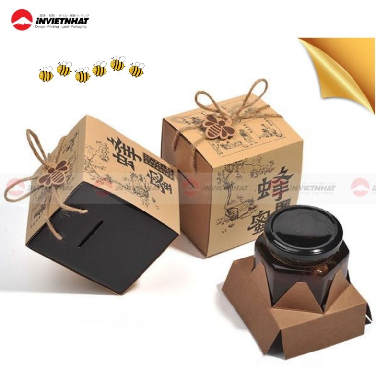 In hộp giấy đựng mật ong