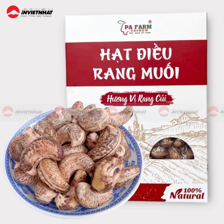 In hộp giấy đựng hạt điều