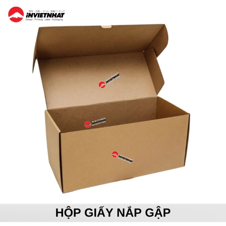 In hộp giấy nắp gài