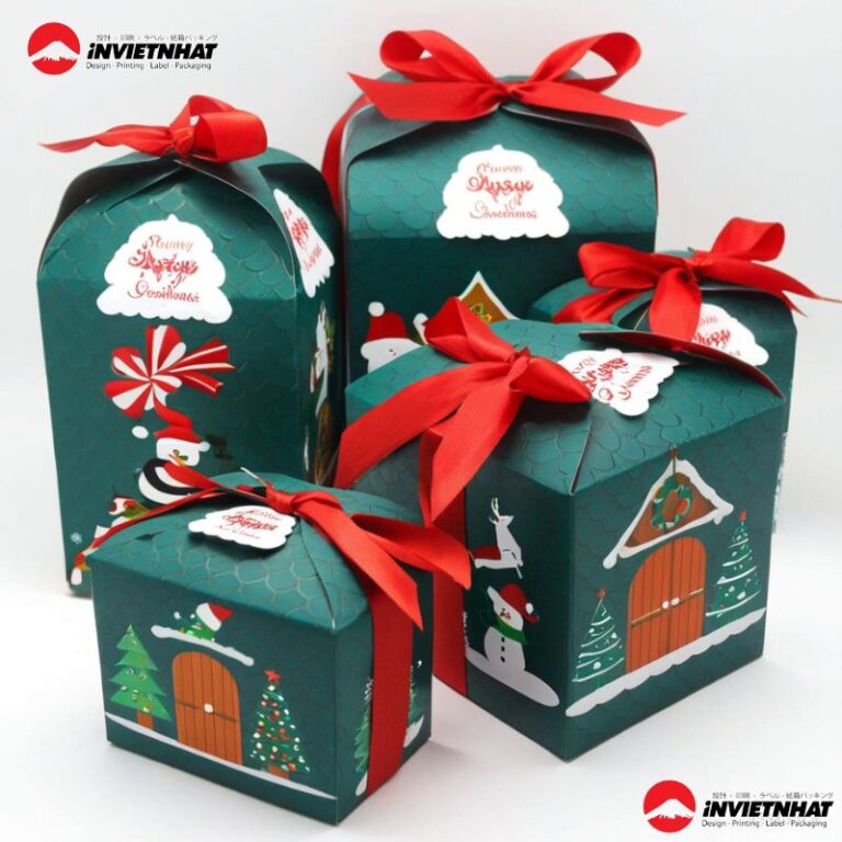 In hộp giấy đựng quà noel