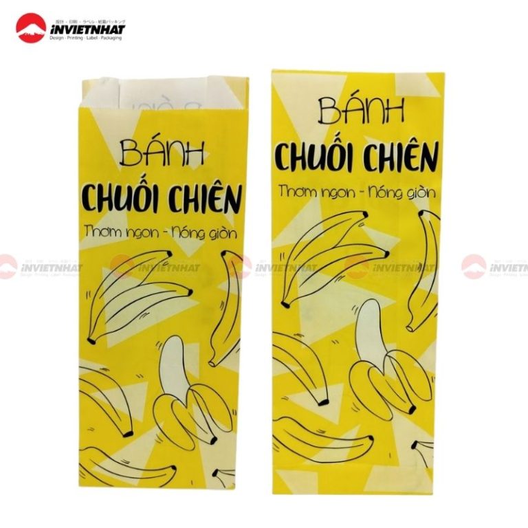 In túi giấy đựng chuối chiên