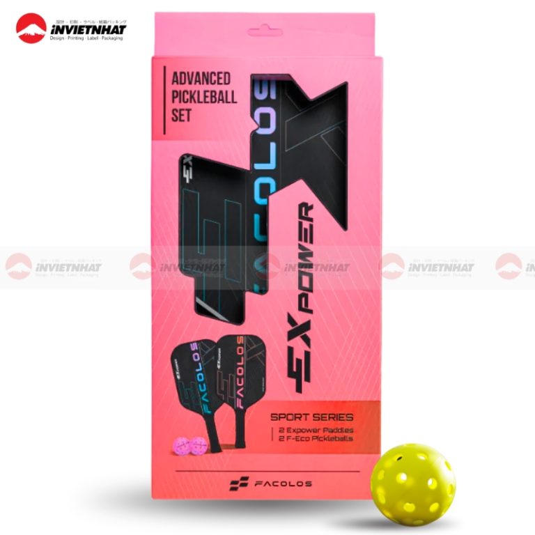 In hộp giấy đựng vợt pickleball