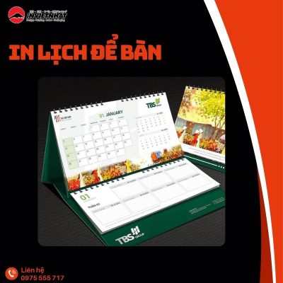Mẫu in lịch để bàn