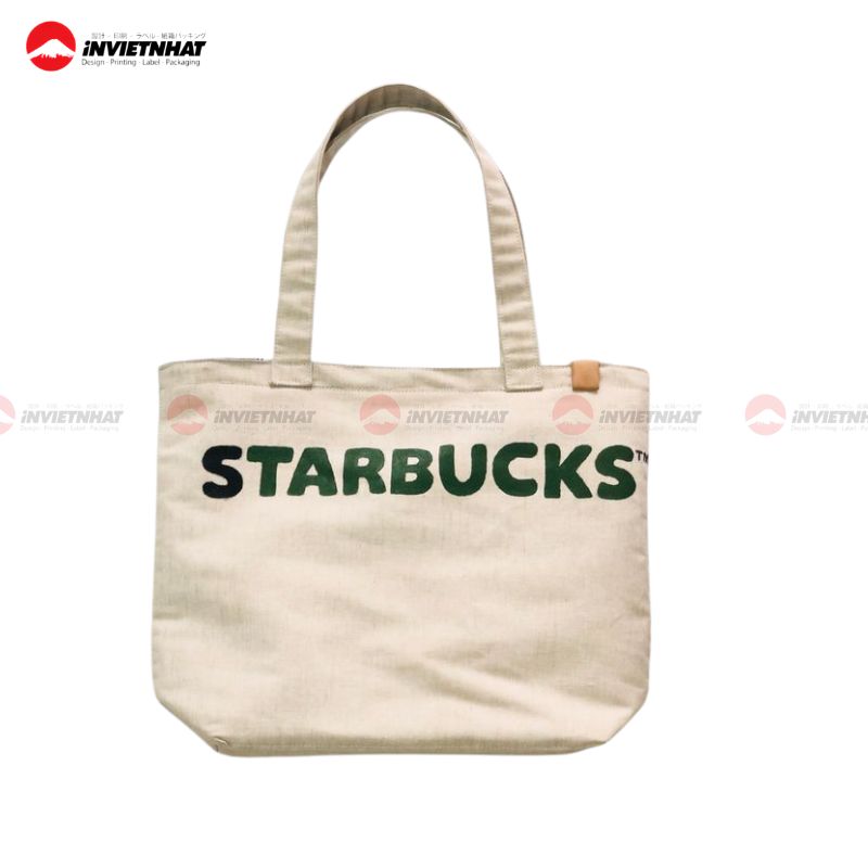 Dịch vụ in túi tote theo yêu cầu GIÁ RẺ tại TP HCM 12 Mẫu túi tote in chữ starbucks
