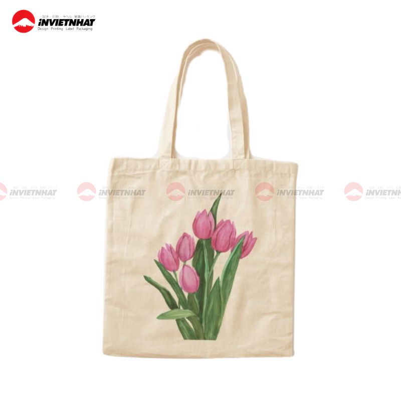 Dịch vụ in túi tote theo yêu cầu GIÁ RẺ tại TP HCM 7 Mẫu túi tote in hình bông hoa tulip