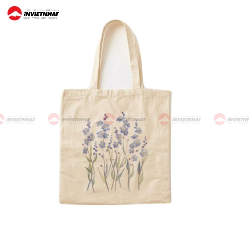 Mẫu túi tote in hình bông hoa