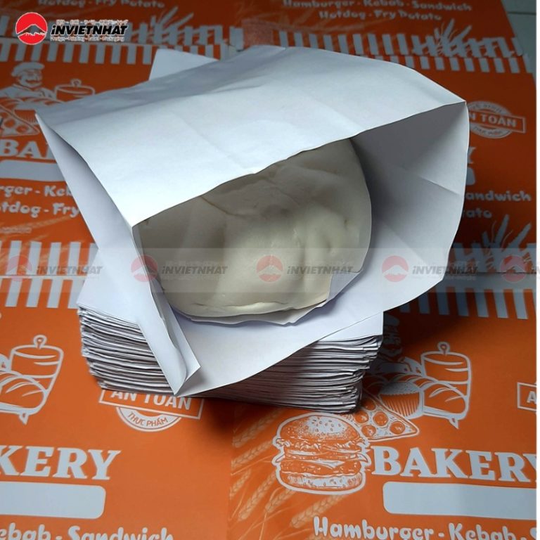 In túi giấy đựng bánh bao