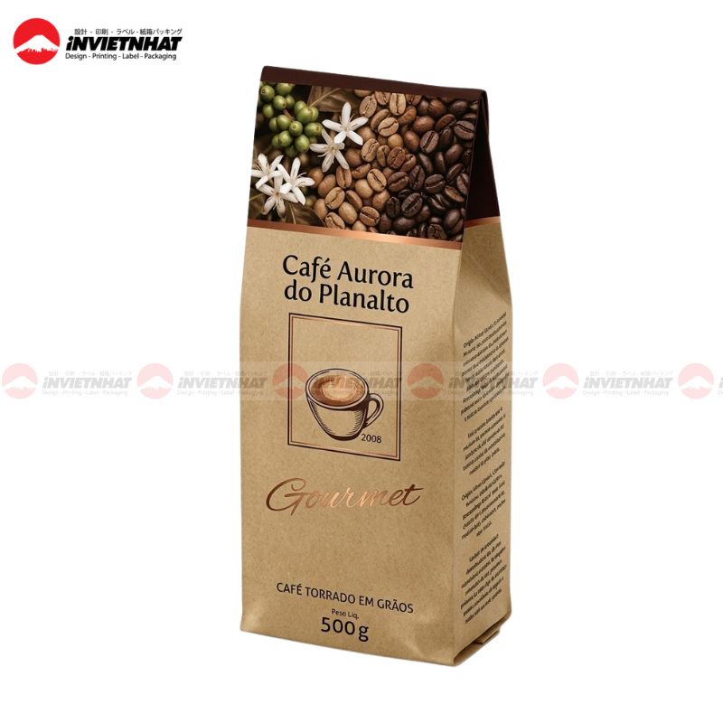 In túi giấy đựng cà phê 19 Túi giấy đựng cà phê hạt