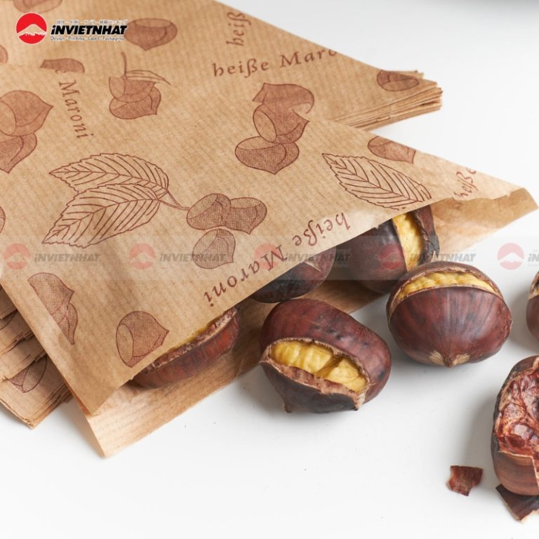 In túi giấy đựng hạt dẻ