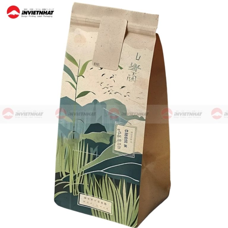 In túi giấy đựng trà