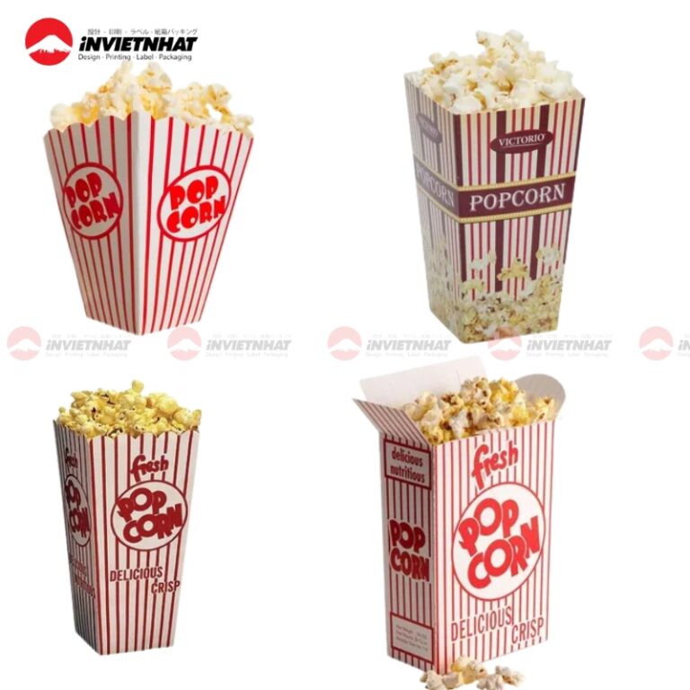 In Hộp Giấy Đựng Bắp Rang Bơ