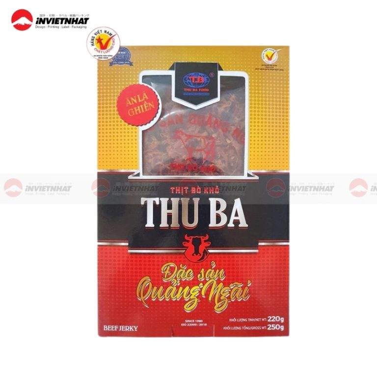 In hộp giấy đựng khô bò