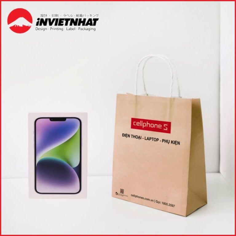 In túi giấy đựng điện thoại