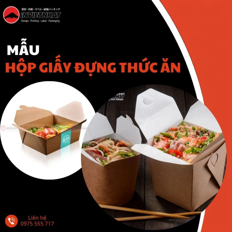 In hộp giấy đựng thức ăn nhanh