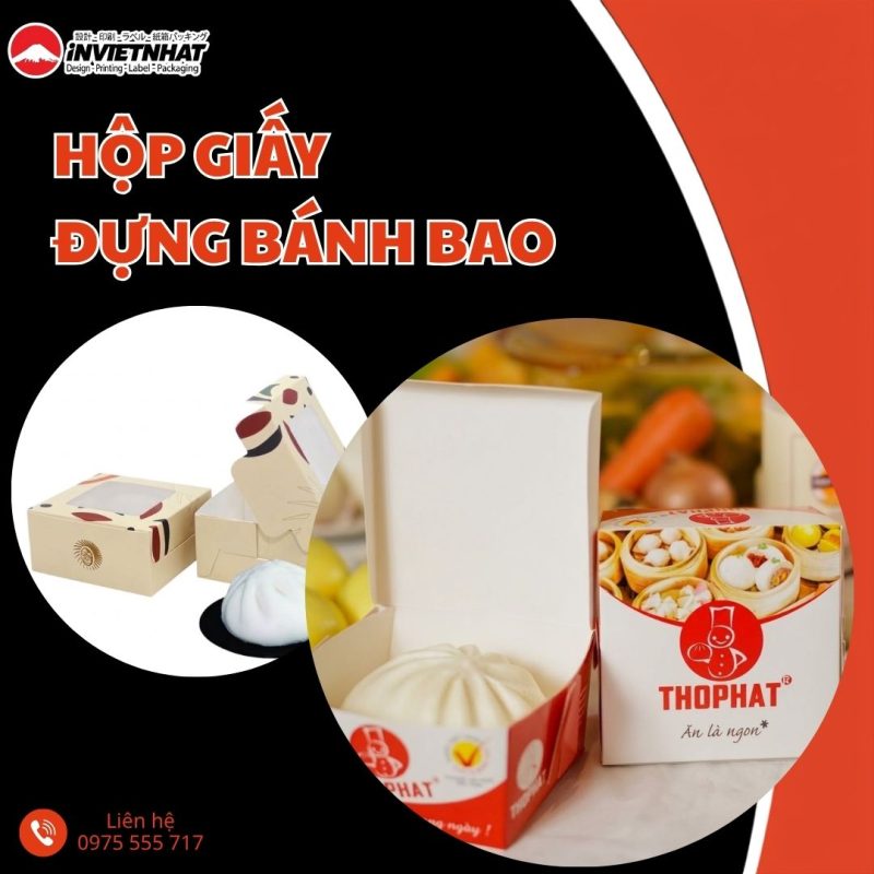 thumbnail Hộp giấy đựng bánh bao