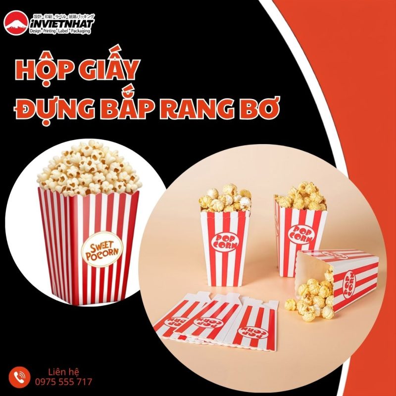 thumbnail Hộp giấy đựng bắp rang bơ